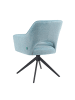 DUBI Möbel 2er-Set: Drehstuhl Mika-Nils in Hellblau - (B)60 x (H)87 x  (T)65 cm