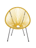 Beliani Cocktailsessel ACAPULCO II in Gelb/Schwarz - (W) 70 x (H) 87 x (L) 90 cm