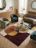 KADIMA DESIGN Teppich Wolle Handgetuftet AIRE Abstrakt Wohnzimmer Modern in Lila-Terrakotta