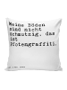 Mr. & Mrs. Panda Kissen 40x40 Meine Böden sind nicht... mit Spruch in Weiß