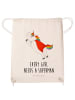 Mr. & Mrs. Panda Sportbeutel Einhorn Super mit Spruch in Creme