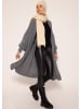 SASSYCLASSY Maxi Strick-Cardigan in Dunkelgrau