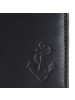 oxmox Leather Geldbörse RFID Schutz Leder 12 cm schwarz-freedom anchor