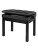 relaxdays Klavierhocker in Schwarz - (B)55 x (H)48–58 x (T)33 cm