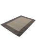 KADIMA DESIGN Teppich Hochflor einfarbig mit Bordüre Polypropylen Wohnzimmer in Taupe