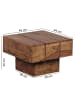 FineBuy Beistelltisch in Braun / Sheesham / 44x44x30