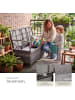 tectake Polyrattanbank 2-Sitzer wetterfest mit Stauraum und Schutzabdeckung