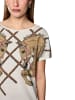 MARC CAIN COLLECTIONS Shirt aus Biobaumwolle mit Pferdemotiv in Off White
