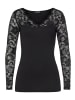 Laura Scott Spitzenshirt in schwarz
