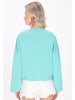 IZIA Women Sweatshirt in turquoise