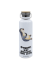 Mr. & Mrs. Panda große trinkflasche Pinguin Lachen mit Spruch in Weiß