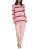 NORMANN Pyjama langarm Blockstreifen - 53501 in beere