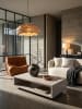 KADIMA DESIGN Couchtisch 100x50x25 cm Sandfarben Sofatisch in Stein-Optik Modern, in Beige