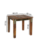 FineBuy Esstisch in Braun / Mango / 80x80x76