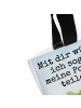 Mr. & Mrs. Panda Shopper Pinguin Pommes Design mit Spruch in Weiß