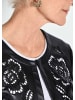 GOLDNER Kurzjacke in Lederoptik mit Lochstickerei in schwarz