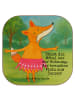 Mr. & Mrs. Panda Glas-Untersetzer Fuchs Ballerina Design mit Spruch in Weiß