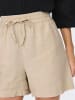 JACQUELINE de YONG Shorts Hohe Taille loose Fit Elastische Taille Kordelzug in Braun-4