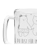 Mr. & Mrs. Panda Bierkrug Bär Freundin mit Spruch in Transparent