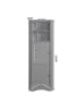 ABRIHOME Eckschrank in Grau 36,5x36,5x155 cm mit 2 Ablagefächern Verstellbarem Boden