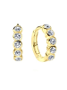 schmuck23 Gold Creolen 925 Silber 0,3 cm x 1,2 cm