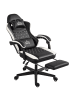 HOMCOM Gaming-Stuhl-65L x 64B x 118-128H cm-Schwarz
