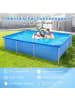 COSTWAY Pool Set mit Filterpumpe 258 x 179 cm in Blau
