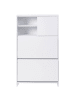 Beliani Schuhschrank COBAR in Weiß - (W) 70 x (H) 118 x (L) 24 cm
