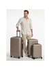Redolz Essentials 11 4 Rollen Kofferset 3-teilig mit Dehnfalte taupe