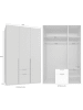 Wimex Kleiderschrank Mugano Saharagrau matt 135 / 58 / 208cm