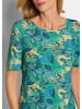GOLDNER Jerseyshirt Cityshirt mit floralem Print in salbei / blau / gemustert