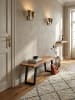 KADIMA DESIGN Garderobenbank 120x40x45,5 cm Massivholz / Metall mit