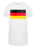 F4NT4STIC Long Cut T-Shirt Germany Deutschland Flagge distressed in weiß