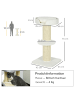 Pawhut Kratzbaum Cremeweiß 45L x 45B x 91H cm