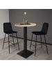 58 aufm Kessel TRESENTISCH rund Eleanore 70 cm schwarz matt/asteiche