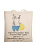 Mr. & Mrs. Panda Tote Bag Ergotherapeutin Superheldin mit Spruch in Creme