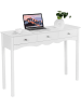 COSTWAY Konsolentisch mit 3 Schubladen in Weiß