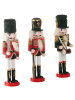 Beliani 3-tlg Dekofigur LAGAN in Rot/Gold/Weiß