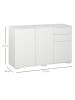 HOMCOM Standschrank in Weiß 117L x 36B x 74H cm
