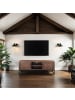 home24 TV-Lowboard Hult 150 cm in Pappel Dunkel