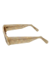 GCDS Unisex Sonnenbrille Rechtwinklig Creme