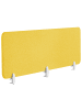 Beliani Schreibtischtrennwand WALLY in Gelb - (W) 180 x (H) 40 x (L) 2 cm