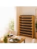 relaxdays Weinregal in Natur - (B)85 x (H)107 x (T)25,5 cm