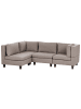 Beliani 3-tlg Modulsofa UNSTAD in Braun/Schwarz rechtsseitig