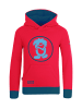 Trollkids Hoodie Pullover mit Kapuze "Troll" in Rot/Petrolblau