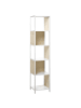 Beliani Bücherregal BOGOTA in Weiß/Braun - (W) 35 x (H) 165 x (L) 35 cm