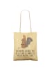 Mr. & Mrs. Panda Tasche Fledermaus Sitzen mit Spruch in Gelb Pastell