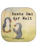 Mr. & Mrs. Panda Untersetzer für Gläser Pinguin Beste Omi der We... in Weiß