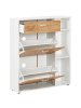 Beliani Schuhschrank MACKAY in Braun/Weiß - (W) 90 x (H) 101 x (L) 24 cm