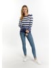usha BLUE LABEL Damen Strickpullover in Marine Wollweiss